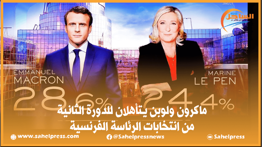 ماكرون ولوبن يتأهلان للدورة الثانية من انتخابات الرئاسة الفرنسية