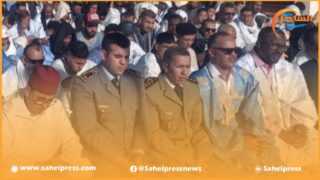 الكاتب العام ومنتخبون عن إقليم أوسرد يؤدون صلاة عيد الفطر مع جموع من المصلين