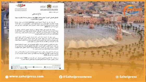 شركة صينية تستعد لإنجاز مشروع ضخم بمدينة العيون بغلاف استثماري يناهز 200 مليار درهم