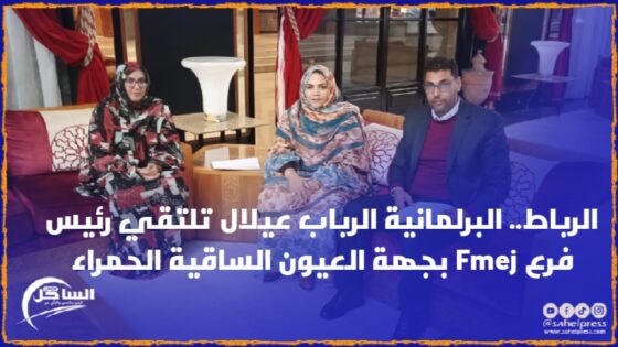 الرباط.. البرلمانية الرباب عيلال تلتقي رئيس فرع Fmej بجهة العيون الساقية الحمراء