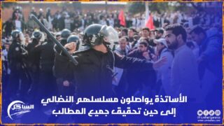 الأساتذة يواصلون مسلسلهم النضالي إلى حين تحقيق جميع المطالب