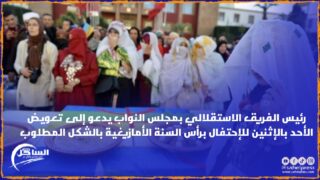 رئيس الفريق الاستقلالي بمجلس النواب يدعو إلى تعويض الأحد بالإثنين للإحتفال برأس السنة الأمازيغية بالشكل المطلوب