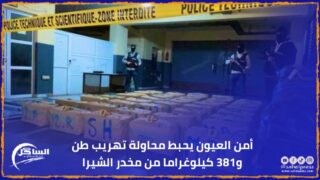 أمن العيون يحبط محاولة تهريب طن و381 كيلوغراما من مخدر الشيرا