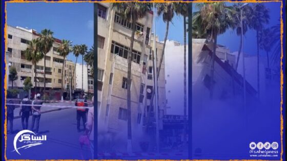 بالفيديو .. انهيار عمارة بشكل مفزع بحي بوركون بمدينة الدار البيضاء