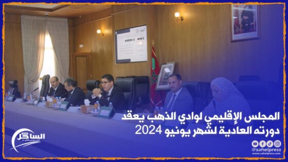 المجلس الإقليمي لوادي الذهب يعقد دورته العادية لشهر يونيو 2024