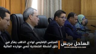 المجلس الإقليمي لوادي الذهب يفكر في خلق أنشطة اقتصادية تُنمي موارده المالية