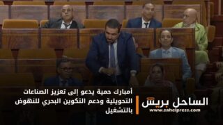 أمبارك حمية يدعو إلى تعزيز الصناعات التحويلية ودعم التكوين البحري للنهوض بالتشغيل