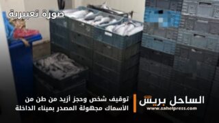 توقيف شخص وحجز أزيد من طن من الأسماك مجهولة المصدر بميناء الداخلة