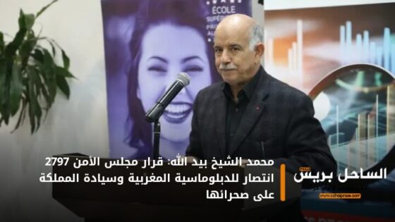 محمد الشيخ بيد الله: قرار مجلس الأمن 2797 انتصار للدبلوماسية المغربية وسيادة المملكة على صحرائها