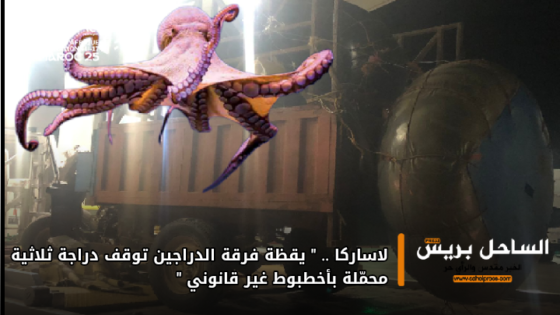 لاساركا .. “يقظة فرقة الدراجين توقف دراجة ثلاثية محمّلة بأخطبوط غير قانوني”