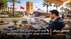 🗞️ صحف الاثنين 23 فبراير 2026… دينامية اقتصادية، أوراش عدالة، ورسائل تضامن قوية