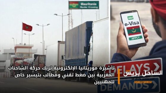 تأشيرة موريتانيا الإلكترونية تربك حركة الشاحنات المغربية بين ضغط تقني ومطالب بتيسير خاص للمهنيين