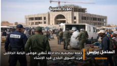 حملة تنظيمية بالداخلة تُنهي فوضى الباعة الجائلين قرب السوق البلدي قيد الإنشاء