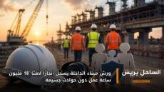 ورش ميناء الداخلة يسجل إنجازًا لافتًا: 18 مليون ساعة عمل دون حوادث جسيمة