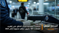 الجمارك المغربية تشدد الخناق على تهريب العملات.. 181 مليون درهم محجوزة خلال 2025