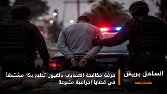 فرقة مكافحة العصابات بالعيون تطيح بـ15 مشتبهاً في قضايا إجرامية متنوعة