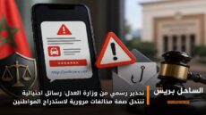 تحذير رسمي من وزارة العدل: رسائل احتيالية تنتحل صفة مخالفات مرورية لاستدراج المواطنين