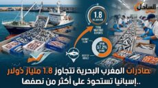 صادرات المغرب البحرية تتجاوز 1.8 مليار دولار.. إسبانيا تستحوذ على أكثر من نصفها