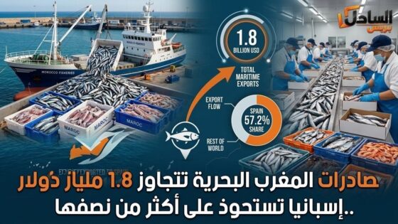 صادرات المغرب البحرية تتجاوز 1.8 مليار دولار.. إسبانيا تستحوذ على أكثر من نصفها