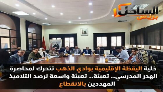 خلية اليقظة الإقليمية بوادي الذهب تتحرك لمحاصرة الهدر المدرسي.. تعبئة واسعة لرصد التلاميذ المهددين بالانقطاع
