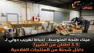 ميناء طنجة المتوسط.. إحباط تهريب دولي لـ3.5 أطنان من الشيرا داخل شحنة من المنتجات الفلاحية